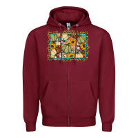 Burgundy Fall pumpkin Zipper Hoodie - Artiststas