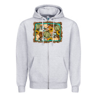 Heather Grey Fall pumpkin Zipper Hoodie - Artiststas