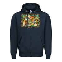 Navy Fall pumpkin Zipper Hoodie - Artiststas