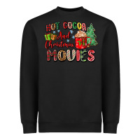 Black hot cocoa and christmas movies Heavyweight Sweatshirt - Zillion Design Studio