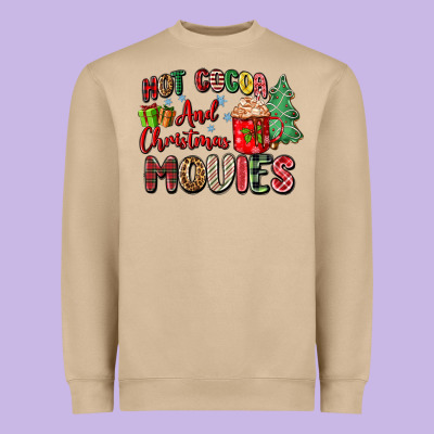 Heavyweight Sweatshirt hot cocoa and christmas movies