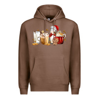 Chestnut Christmas Milk and Cookie Latte Coffee Cups Premium Hoodie - MaliasSmallBusiness