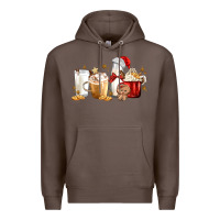 Coffee Christmas Milk and Cookie Latte Coffee Cups Premium Hoodie - MaliasSmallBusiness