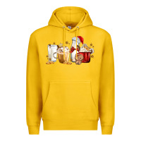 Lemon Christmas Milk and Cookie Latte Coffee Cups Premium Hoodie - MaliasSmallBusiness
