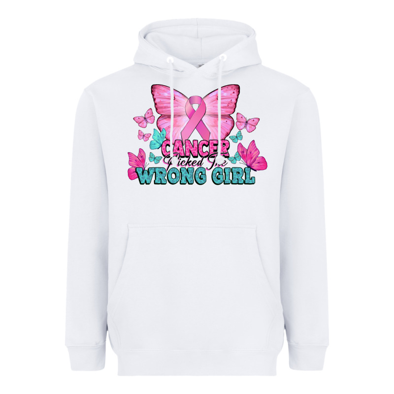 Cancer Picked The Wrong Girl Heavyweight Hoodie by NancyCooperArtShop | Teevron