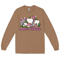 Toasted Coconut Happy Easter teeth Long Sleeve Tee - OliviaCreatesArt
