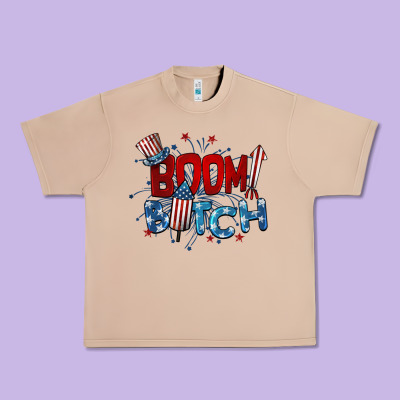 Boom Bitch 4th Of July Urban Heavy Tee Designed By Barkaloodesign
