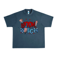 Midnight Navy boom bitch 4th of july Urban Heavy Tee - BarkalooDesign