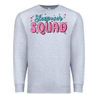Heather Grey sleepover squad Premium Sweatshirt - MaliasSmallBusiness