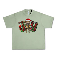 Oil Green christmas joy with heifer Urban Heavy Tee - RanaPortraitStore