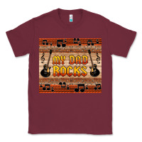 Burgundy my dad rocks Classic Tee - HRA Design Shop