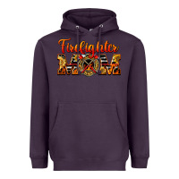 Plum American Firefighter Mom Heavyweight Hoodie - LillyAllenDesigns