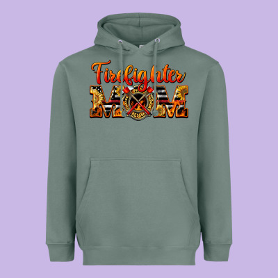 American Firefighter Mom Heavyweight Hoodie Designed By Lillyallendesigns
