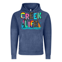 Vintage Denim creek life kayaking Vintage Hoodie - Zillion Design Studio