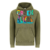 Vintage Olive creek life kayaking Vintage Hoodie - Zillion Design Studio