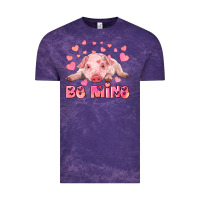 Cloud Purple be mine baby pig Vintage Tee - RanaPortraitStore