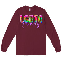 Burgundy lgbtq friendly Long Sleeve Tee - HRA Design Shop