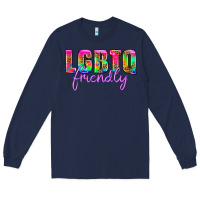 Navy lgbtq friendly Long Sleeve Tee - HRA Design Shop