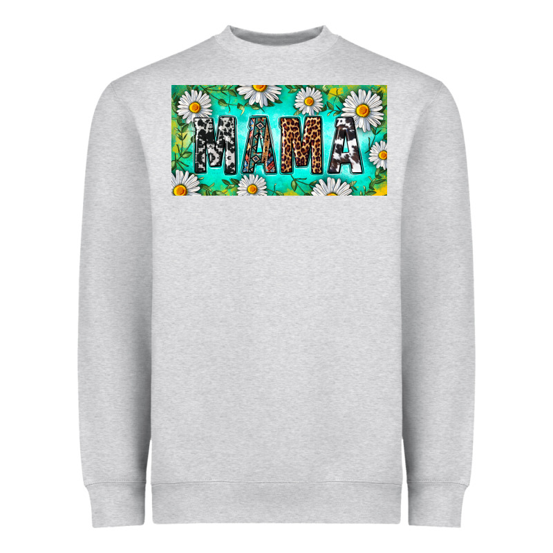 Turquoise And Daisy Mama Heavyweight Sweatshirt by RanaPortraitStore | Teevron