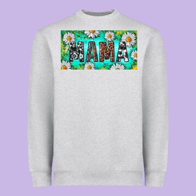 Heavyweight Sweatshirt Turquoise and Daisy Mama