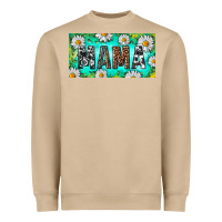 Mushroom Turquoise and Daisy Mama Heavyweight Sweatshirt - RanaPortraitStore