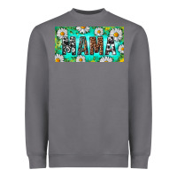 Storm Turquoise and Daisy Mama Heavyweight Sweatshirt - RanaPortraitStore