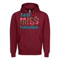 Burgundy little miss valentine Zipper Hoodie - JahusDesignShop