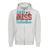 Dove Grey little miss valentine Zipper Hoodie - JahusDesignShop