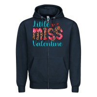 Navy little miss valentine Zipper Hoodie - JahusDesignShop