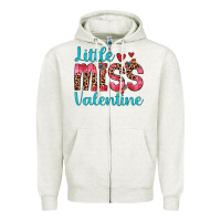 Oatmeal Heather little miss valentine Zipper Hoodie - JahusDesignShop