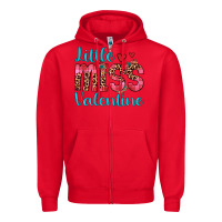 Red little miss valentine Zipper Hoodie - JahusDesignShop