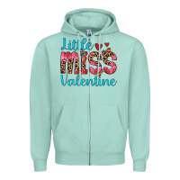Seafoam little miss valentine Zipper Hoodie - JahusDesignShop