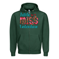 Sports Green little miss valentine Zipper Hoodie - JahusDesignShop