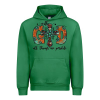 Emerald with god all things are possible gemstone cross Urban Hoodie - Jasminsmagicworld