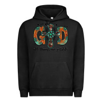 Pigment Black with god all things are possible gemstone cross Urban Hoodie - Jasminsmagicworld