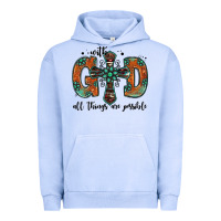Pigment Grape Ice with god all things are possible gemstone cross Urban Hoodie - Jasminsmagicworld