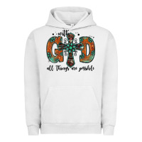 Pigment Lunar Rock with god all things are possible gemstone cross Urban Hoodie - Jasminsmagicworld