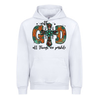 White with god all things are possible gemstone cross Urban Hoodie - Jasminsmagicworld