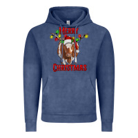 Vintage Denim Merry Christmas Longhorn Cow Vintage Hoodie - RanaPortraitStore