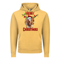 Vintage Mustard Merry Christmas Longhorn Cow Vintage Hoodie - RanaPortraitStore