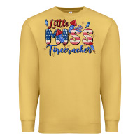 Antique Gold little miss firecracker Premium Sweatshirt - MaliasSmallBusiness