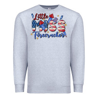 Heather Grey little miss firecracker Premium Sweatshirt - MaliasSmallBusiness