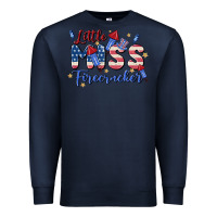 Navy little miss firecracker Premium Sweatshirt - MaliasSmallBusiness