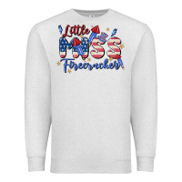 Oatmeal Heather little miss firecracker Premium Sweatshirt - MaliasSmallBusiness