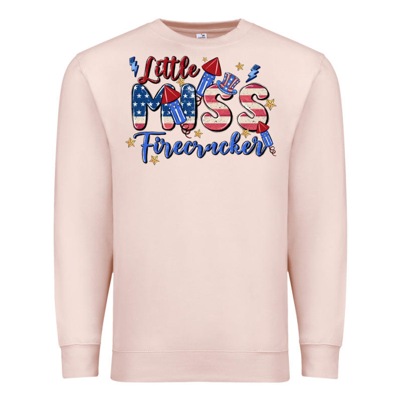 Little Miss Firecracker Premium Sweatshirt by MaliasSmallBusiness | Teevron