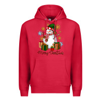 Cardinal Snowman Merry Christmas Premium Hoodie - NancyCooperArtShop