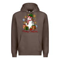 Coffee Snowman Merry Christmas Premium Hoodie - NancyCooperArtShop