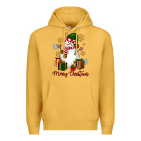 Mustard Snowman Merry Christmas Premium Hoodie - NancyCooperArtShop