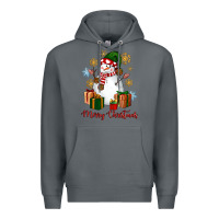 Rock Snowman Merry Christmas Premium Hoodie - NancyCooperArtShop