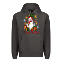 Smoke Snowman Merry Christmas Premium Hoodie - NancyCooperArtShop
